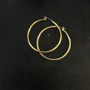 Real Gold Large Hoop Earings